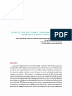 El Proceso Educativo Durante La Pandemia COVID19 en La Universidad Autónoma de Sinaloa