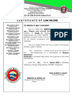 Certificate of Indigency - Low Income - New Format 2023