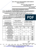 26.06.2023 - Examination Notice - Fees Submission - UG Sem VI and PG Sem IV