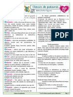 Classes - de - Palavras - Resuminho - + - Exercícios-8º Ano