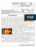 4ºA - Avaliação Trimestral de Artes - 1º Trimestre - 2023