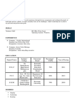 Gayathri L M Resume Format