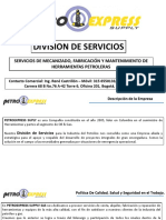 Brochure Petroexpress Colombia - División Servicios