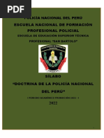 Silabus Doctrina Policial SB 2022