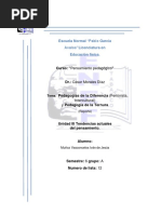 Pedagogia de La Diferencia y Pedagogia de La Ternura