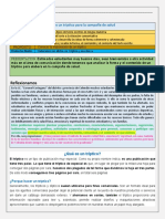 Reflexionamos: Planificamos Un Tríptico para La Campaña de Salud