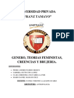 Género, Teorias Feministas, Creencias y Brujeria.