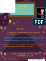 Third Quarter Activity Quadrilateral and Parallelograms