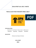 Trabajo Semana 8 - SupuestoH y Demanda de Desalojo - TEORIA G. DEL PROCESO