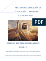 Carpeta de Recuperación 1° Religión