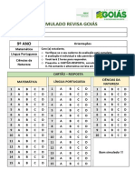 9º Ano I Simulado Revisa Goiás