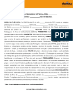 Modelo de Ata para Reunião de Atpca e Atpcg