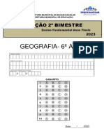 Avaliação de Geografia-6º-2ºb