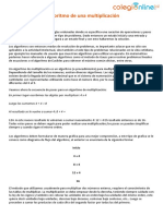 Algoritmo de Una Multiplicación