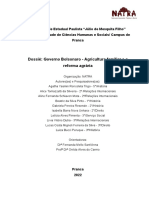 Dossiê - Governo Bolsonaro - Agricultura Familiar e A Reforma Agrária