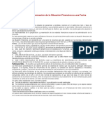 Balance General o Información de La Situación Financiera A Una Fecha Determinada