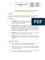 Sga-Pr-08 Procedimiento Manejo de Productos Quimicos