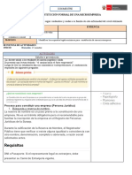 Sesión de Aprendizaje Constitución de Una Mini Empresa 2°