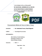 Monografia de Procesamiento Minimo en Yuca