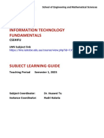 CSE4IFU BU S1 Subject Learning Guide 2023