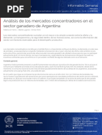 Análisis de Los Mercados Concentradores en El Sector Ganadero de Argentina