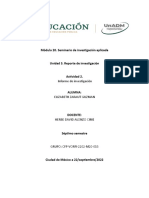 Módulo 20. Seminario de Investigación Aplicada Unidad 3. Reporte de Investigación Actividad 2