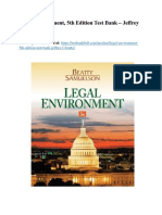 Legal Environment 5th Edition Test Bank Jeffrey F Beatty