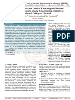 A Study To Assess The Level of Knowledge On National Emergency Helpline Among B.Sc. Nursing Students in Selected College at Chennai