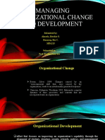 Managing Organizational Change and Development