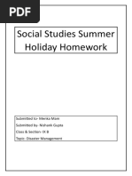 Social Studies Summer Holiday Homework