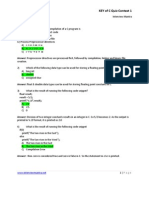 Key For A Quiz in C Language