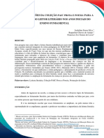 As Contribuições Da Coleção Paic Prosa e Poesia para A Formação Do Leitor Literário Nos Anos Iniciais Do Ensino Fundamental - Silva, Araúja e Lavor