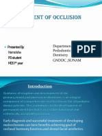 Development of Occlusion (Seminar 1)