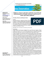 Influence of Macro and Micro Nutrients On Growth and Yield Parameters of Tomato (Solanum Lycopersicum L.) Under Open Field Conditions