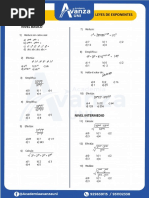 Álgebra Leyes de Exponentes