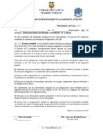 Acta de Compromiso Por Bajo Rendimiento 2021