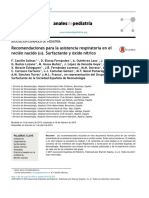 Recomendaciones para La Asistencia Respiratoria en El Recién Nacido (Iii) - Surfactante y Óxido Nítrico