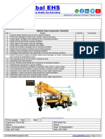 Mobile Crane Inspection Checklist