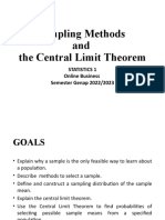 Statistics 1 - Sesi 12 - Sampling Distribution, Estimation and Confidence Interval