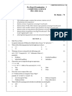 Pre-Board Examination - I Computer Science PB-1-2022-12 (A) Time: 3 Hrs. M. Marks: 70