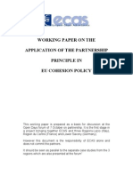 Working Paper On The Partnership Principle in The EU Cohesion Policy