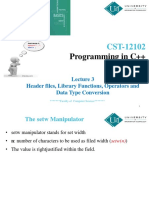 Lecture3 - Header Files - Library Functions - Operators and Data Type Conversion