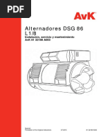 Alternador AVK - DSG 86 L1-8 Instalacion Servico y Mantenimiento