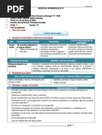 1° Semana Sesiones Primer Grado