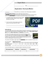 Report Sheet: Student Exploration: Hurricane Motion