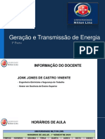 Geração e Transmissão de Energia - 1 Parte