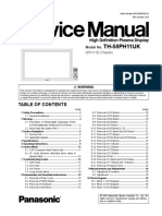 Panasonic gph11d Chassis Th-50ph11uk Plasma TV SM