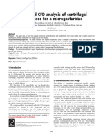 Design and CFD Analysis of Centrifugal Compressor For A Microgasturbine