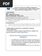 GUIA DE APRENDIZAJE 2 DE MATEMATICAS DE CUARTO 2021-Alberto Ramirez