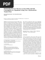 Relationship Between Mercury Levels in Hair and Fish Consumption in A Population Living Near A Hydroelectric Tropical Dam